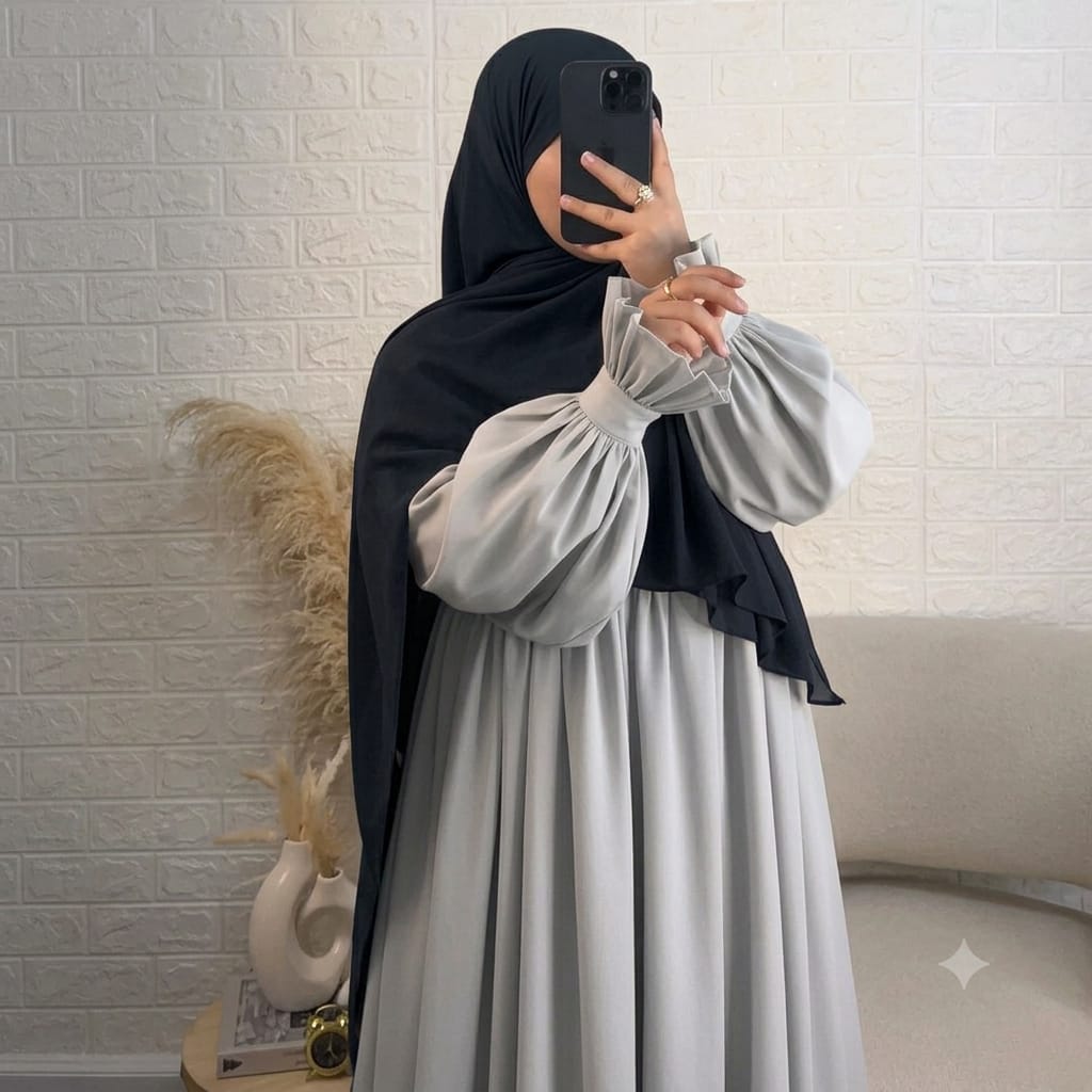 فستان بالون مكشكش